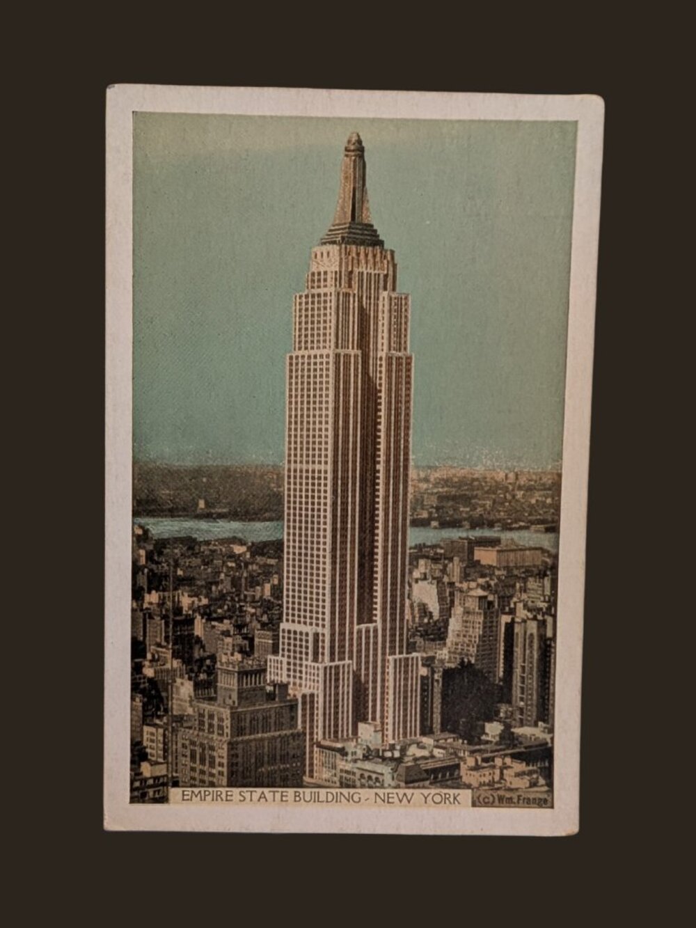 5/$25 Vintage Empire State Building New York City Lumitone Photoprint Postcard